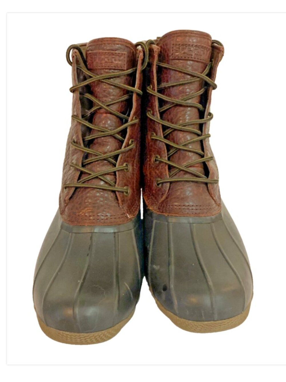 Sperry Top-Sider Men's 11 Duck Boots Amaretto Black 11 Waterproof Preppy Coastal - Picture 2 of 15
